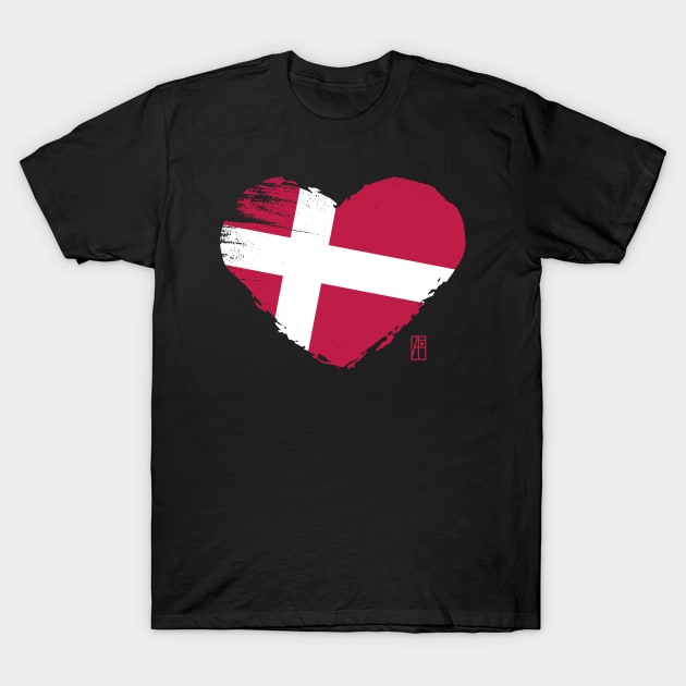 I love my country. I love Denmark. I am a patriot. In my heart, there is always the flag of Denmark T-Shirt by ArtProjectShop